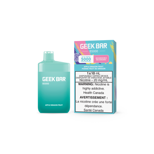 GEEK BAR B5000 DISPOSABLE - APPLE DRAGONFRUIT (5PC/CTN) 10ML 20MG