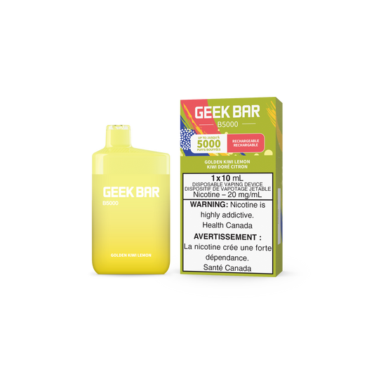 GEEK BAR B5000 DISPOSABLE - GOLDEN KIWI LEMON (5PC/CTN) 10ML 20MG