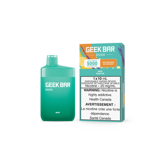 GEEK BAR B5000 DISPOSABLE - MINT (5PC/CTN) 10ML 20MG