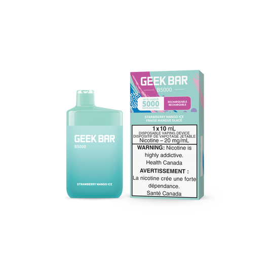 GEEK BAR B5000 DISPOSABLE - STRAWBERRY MANGO ICE (5PC/CTN) 10ML