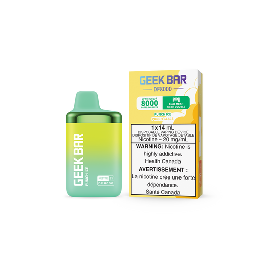 GEEK BAR DF8000 DISPOSABLE - PUNCH ICE (5PC/CTN) 14ML 20MG