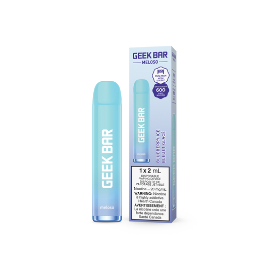 GEEK BAR MELOSO 2ML DISPOSABLE- BLUEBERRY ICE (6PCS/CTN) 2ML 20MG