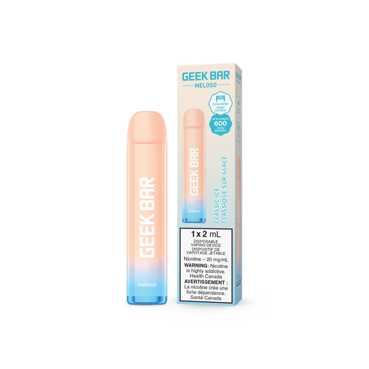 GEEK BAR MELOSO 2ML DISPOSABLE- CLASSIC ICE (6PCS/CTN) 2ML 20MG