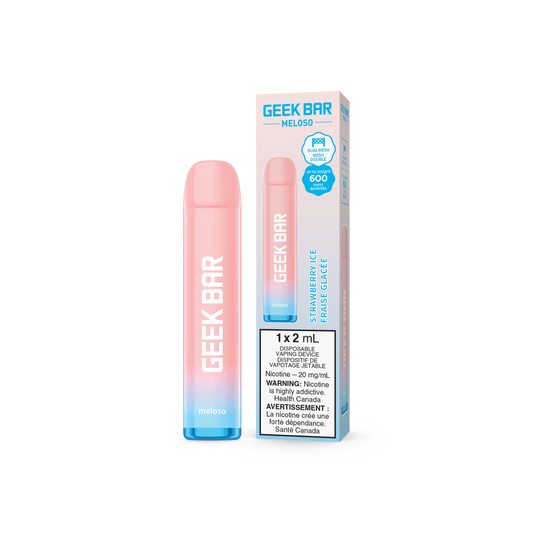 GEEK BAR MELOSO 2ML DISPOSABLE- STRAWBERRY ICE (6PCS/CTN) 2ML
