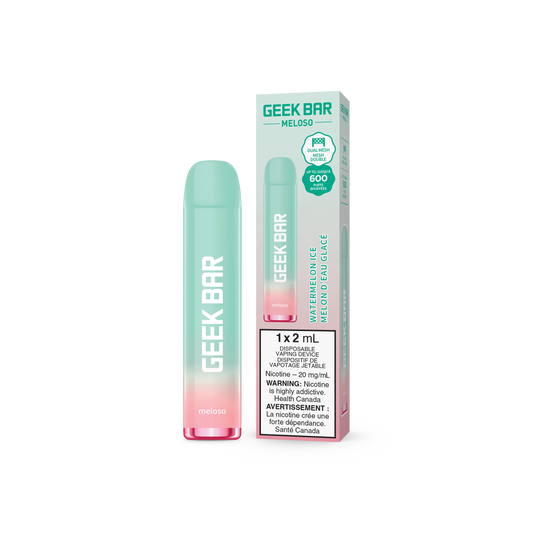GEEK BAR MELOSO 2ML DISPOSABLE- WATERMELON ICE (6PCS/CTN) 2ML 20MG