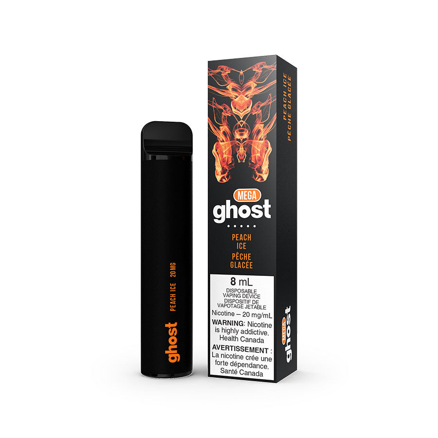 GHOST MEGA DISPOSABLE - PEACH ICE (5PC/CTN) 8ML BOLD 50