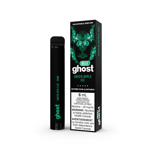 GHOST MAX DISPOSABLE - GREEN APPLE ICE (5PC/CTN) 6ML 20MG