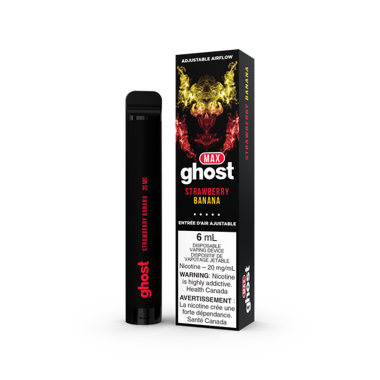 GHOST MAX DISPOSABLE - STRAWBERRY BANANA (5PC/CTN) 6ML 20MG