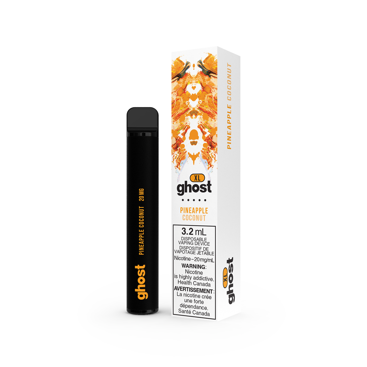 GHOST XL DISPOSABLE - PINEAPPLE COCONUT (5PC/CTN) 2ML 2ML 20MG
