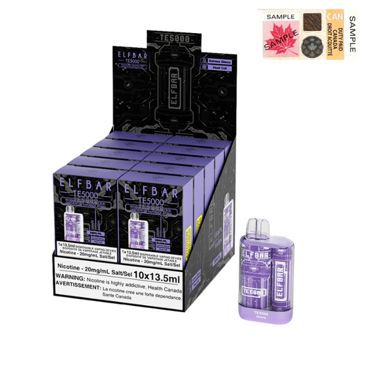 ELF Bar TE5000 Disposable Vape - 10ct Grape