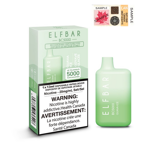 ELF Bar BC5000 10ml Disposable Vape - 10ct Guava Ice