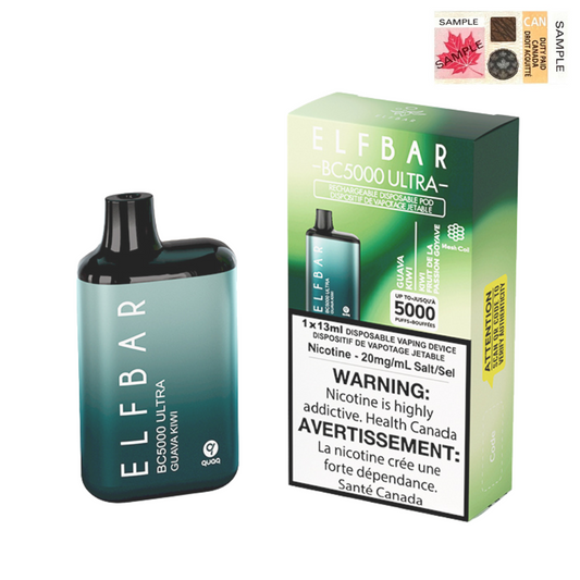 ELF Bar BC5000 Ultra Disposable Vape - 10ct Guava Kiwi