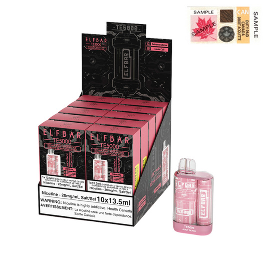 ELF Bar TE5000 Disposable Vape - 10ct Juicy Peach