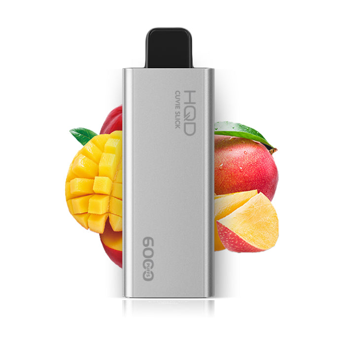 HQD Cuvie Slick 6000 Disposable Vape - 5ct Mango Peach