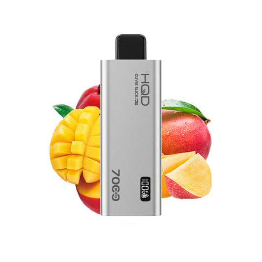 HQD Cuvie Slick Pro 7000 Disposable Vape - 5ct Mango Peach