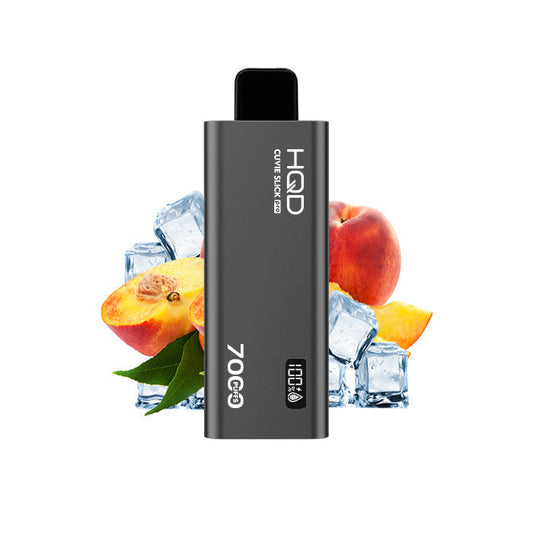 HQD Cuvie Slick Pro 7000 Disposable Vape - 5ct Peach Ice