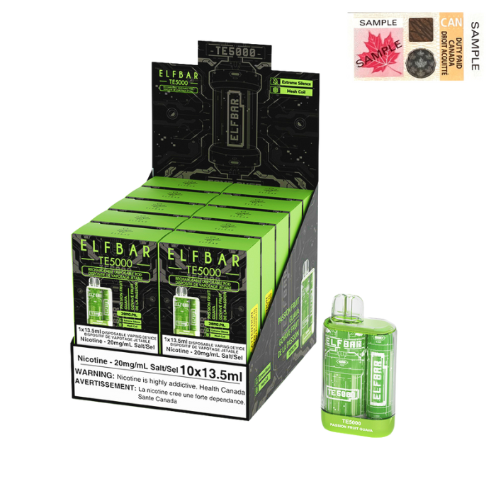 ELF Bar TE5000 Disposable Vape - 10ct Passion Fruit Guava