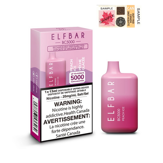 ELF Bar BC5000 Disposable Vape - 10ct Peach Ice