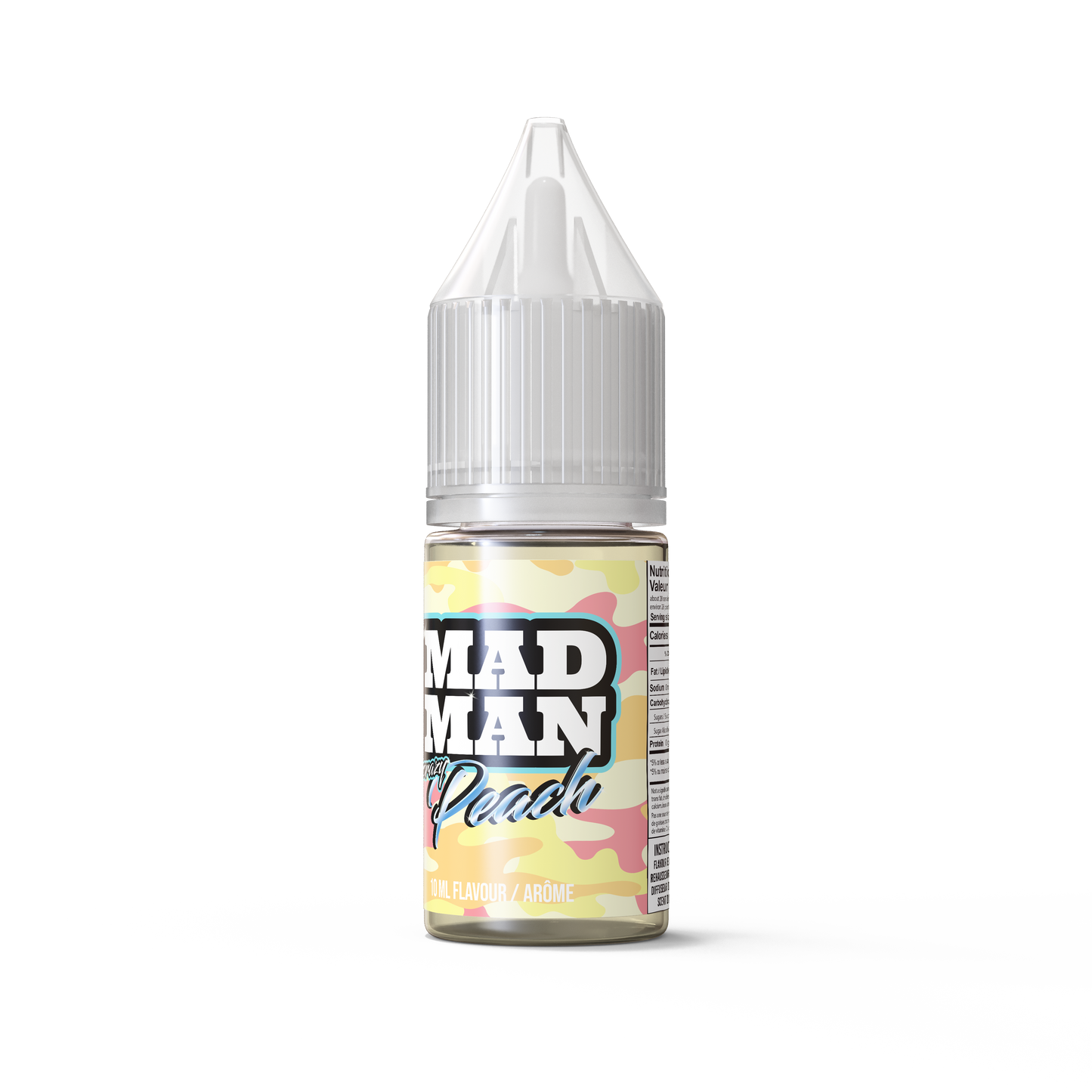 10ml AROMA MADMAN ICE SALTY Crazy Peach QBC