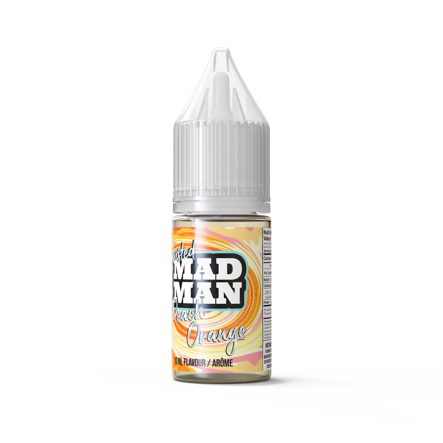 10ml AROMA MADMAN ICE SALTY TWISTED Orange Peach QBC