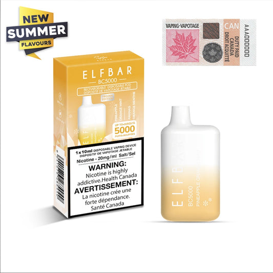 ELF Bar BC5000 10ml Disposable Vape - 10ct Pineapple Orange Mint (Summer