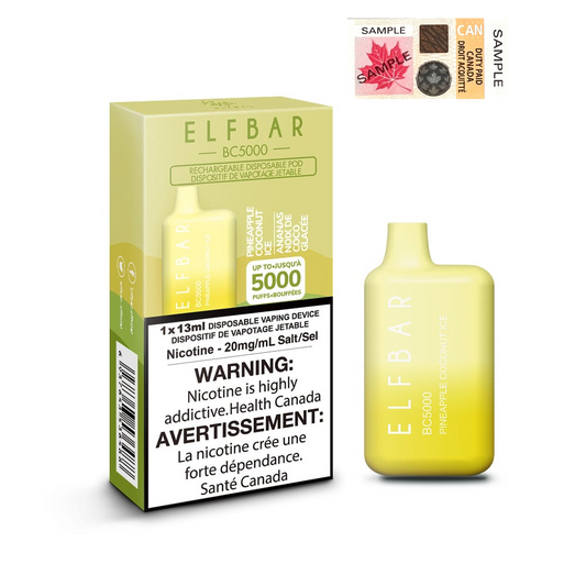 ELF Bar BC5000 Disposable Vape - 10ct Pineapple Coconut Ice