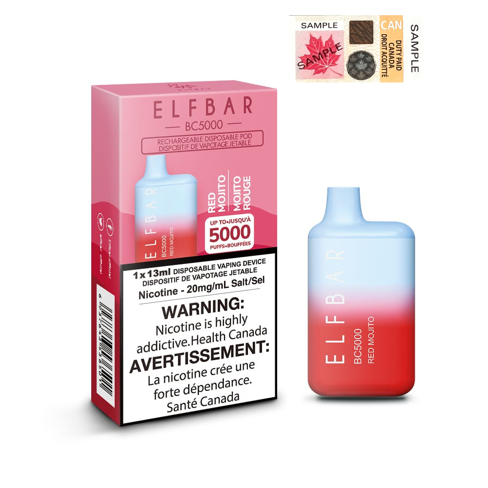 ELF Bar BC5000 Disposable Vape - 10ct Red Mojito