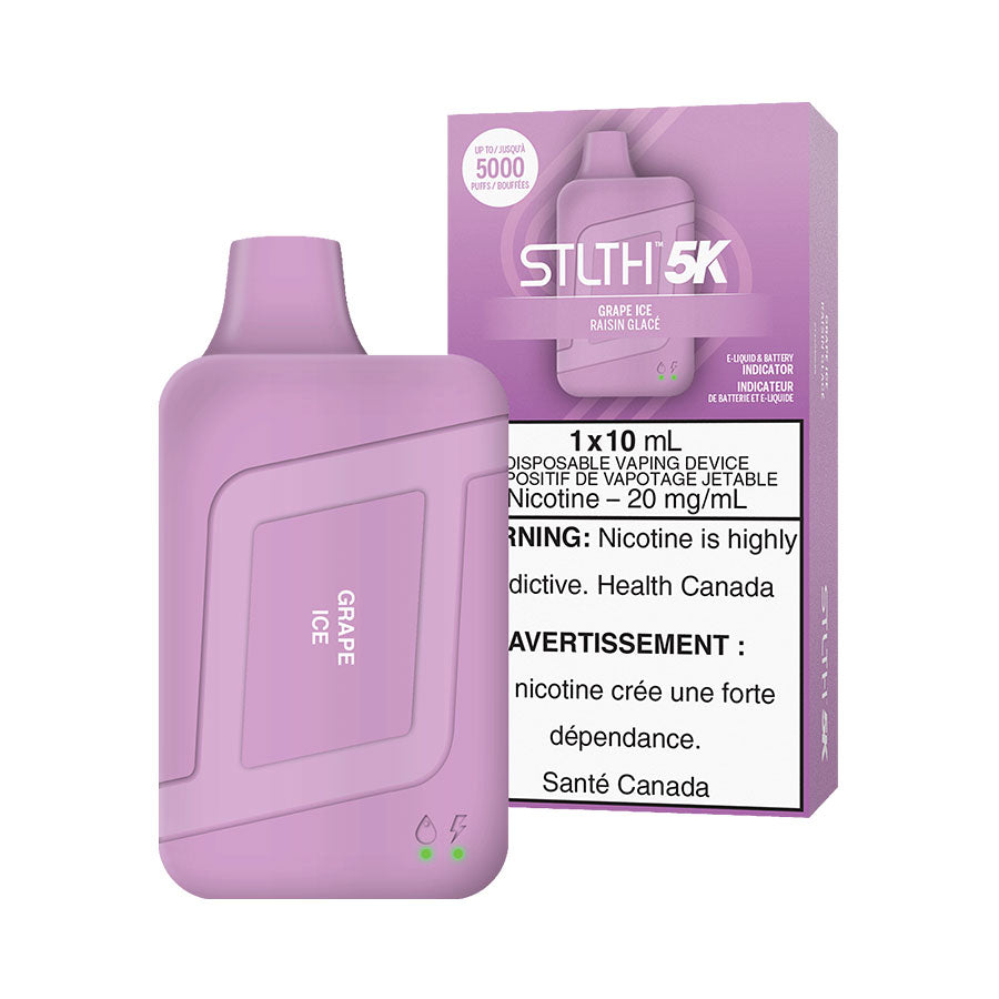 STLTH BOX 5K DISPOSABLE-GRAPE ICE (5PC/CTN) 10ML 20MG