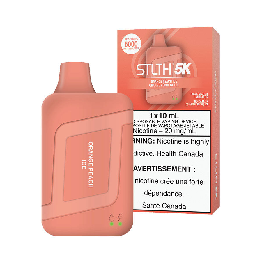 STLTH BOX 5K DISPOSABLE-ORANGE PEACH ICE (5PC/CTN) 10ML 20MG