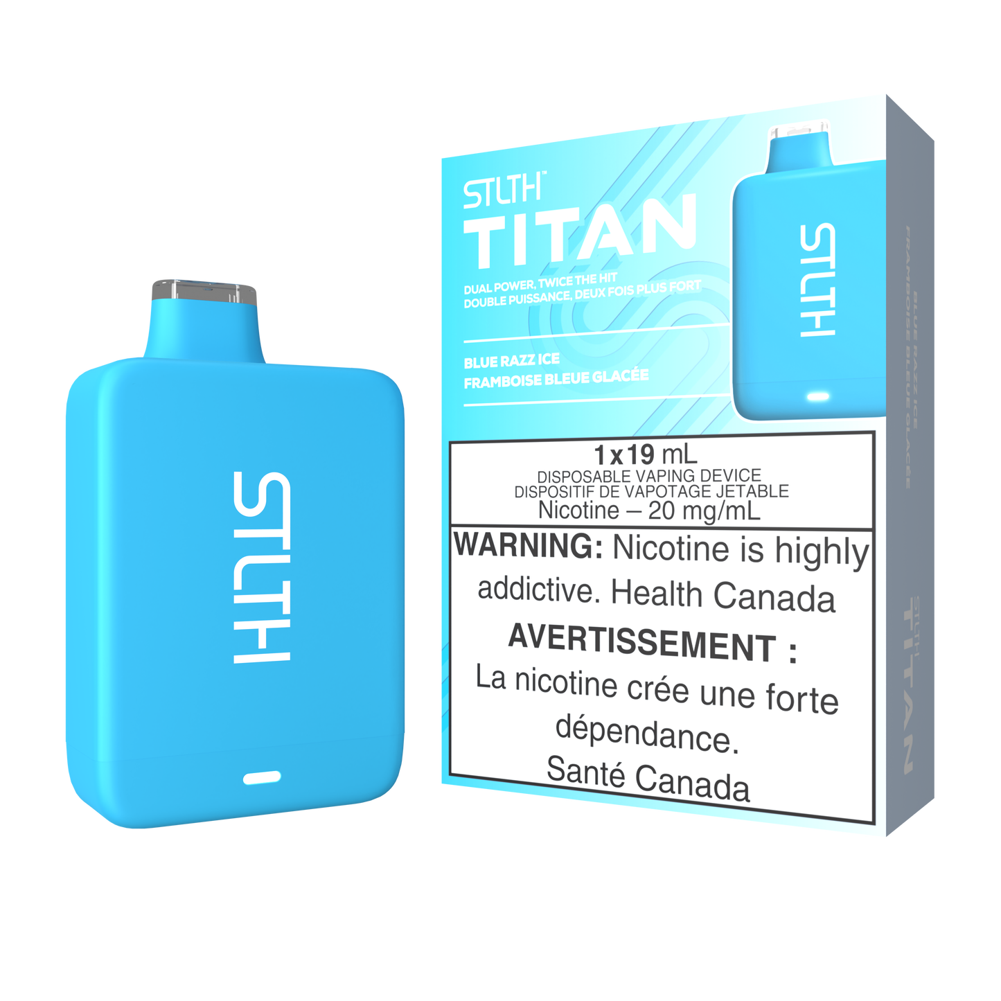 STLTH TITAN DISPOSABLE - BLUE RAZZ ICE (5PCS/CTN) 19ml 20MG