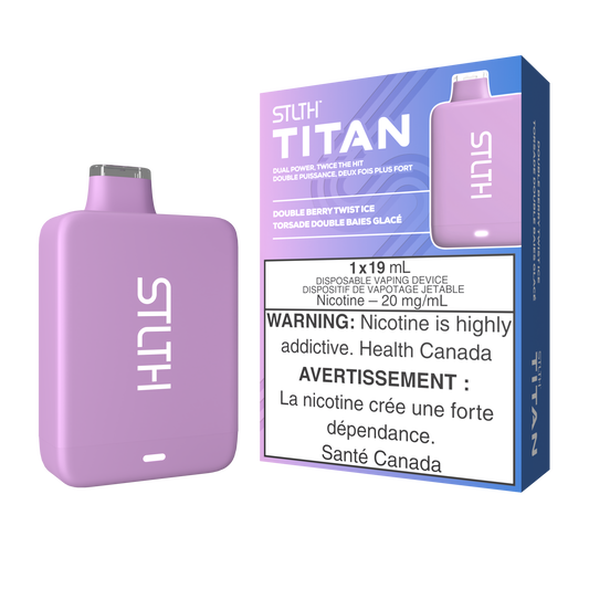 STLTH TITAN DISPOSABLE - DOUBLE BERRY TWIST ICE (5PCS/CTN) 19ml 20MG