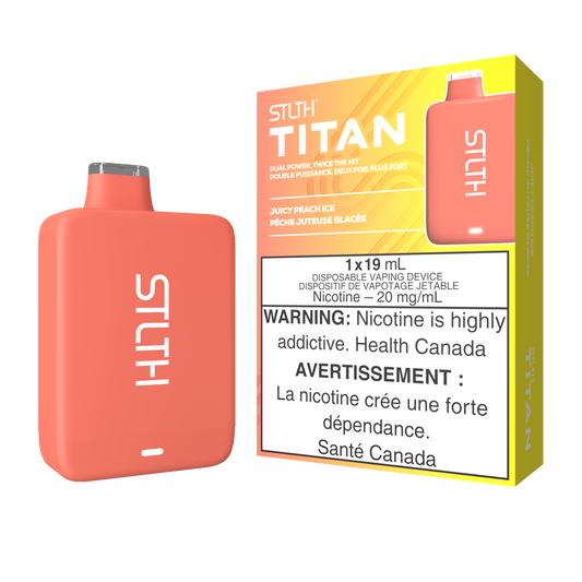 STLTH TITAN DISPOSABLE - JUICY PEACH ICE (5PCS/CTN) 19ml 20MG