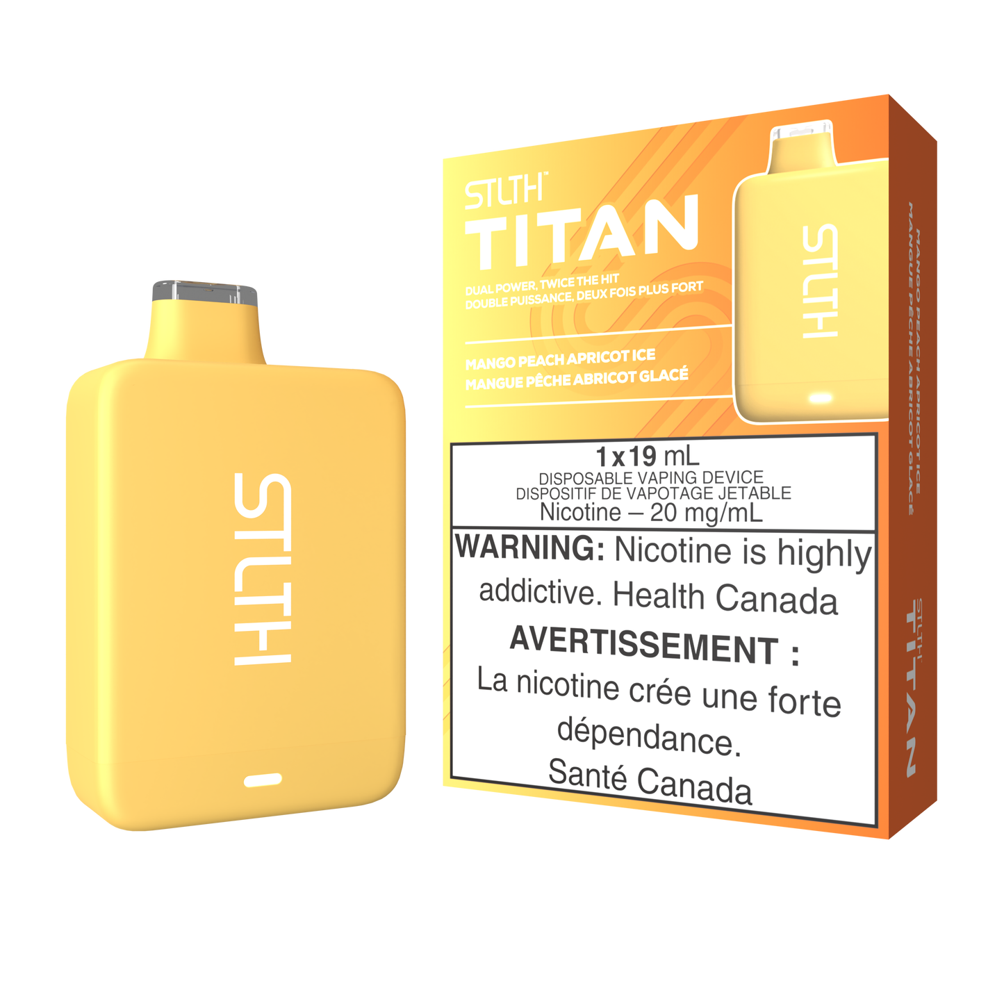 STLTH TITAN DISPOSABLE - MANGO PEACH APRICOT ICE (5PCS/CTN) 19ml 20MG