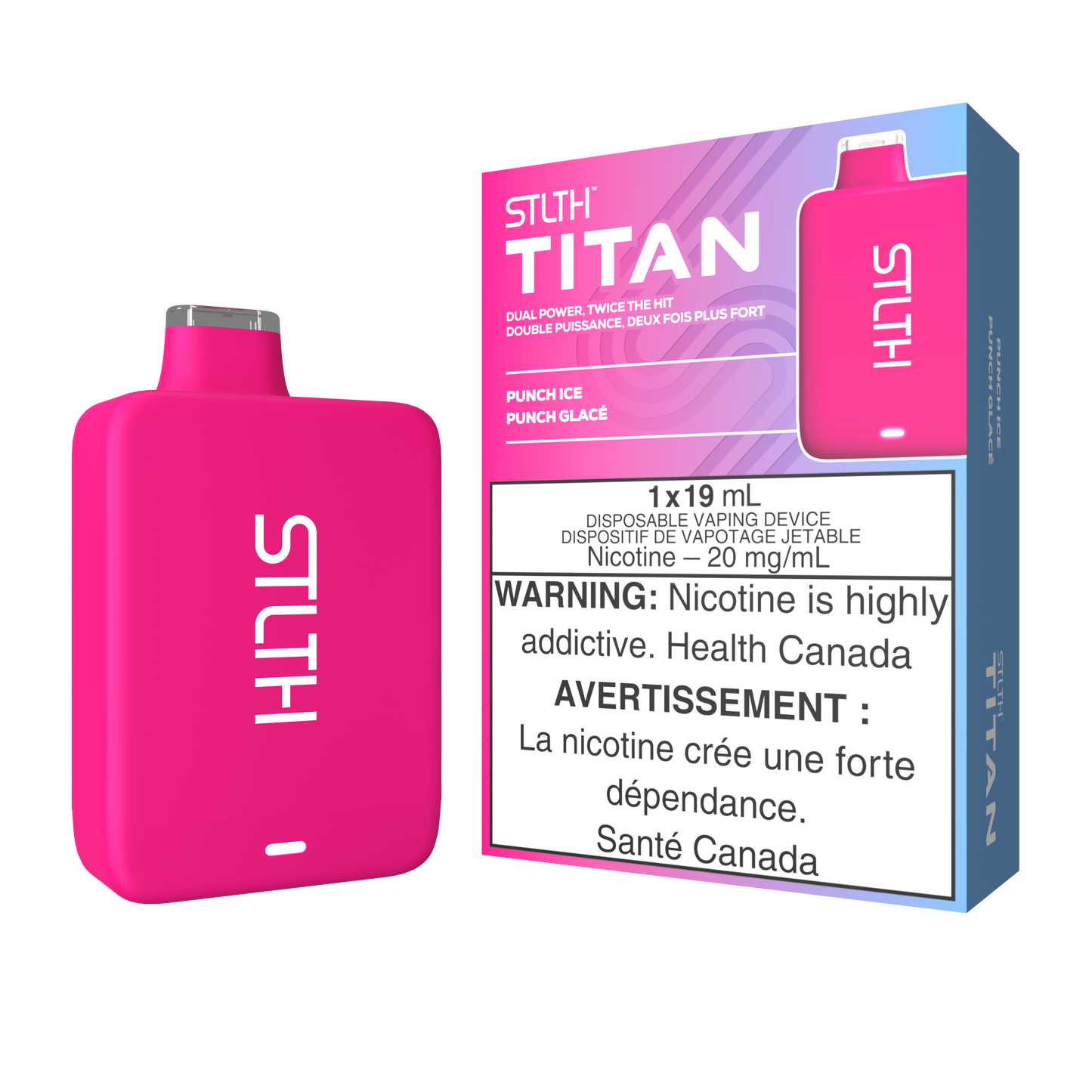 STLTH TITAN DISPOSABLE - PUNCH ICE (5PCS/CTN) 19ml 20MG