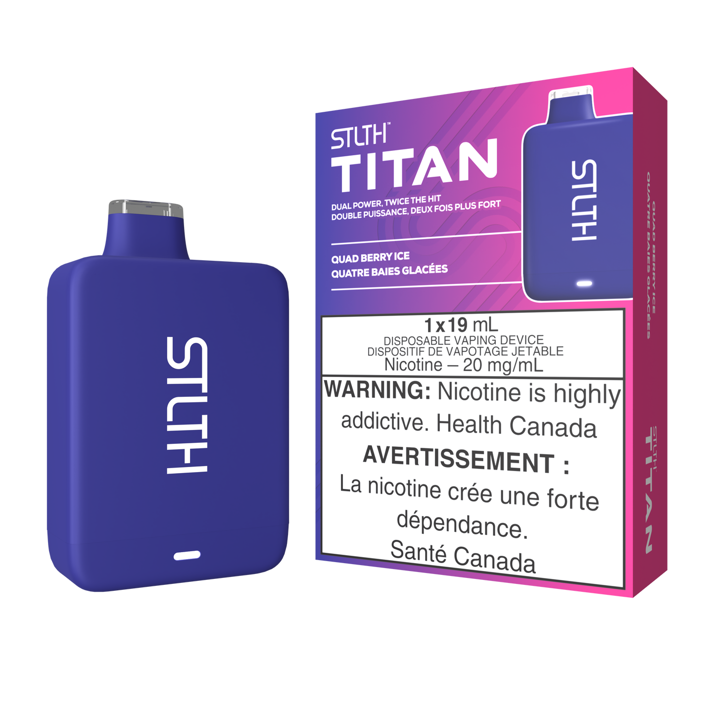 STLTH TITAN DISPOSABLE - QUAD BERRY ICE (5PCS/CTN) 19ml 20MG