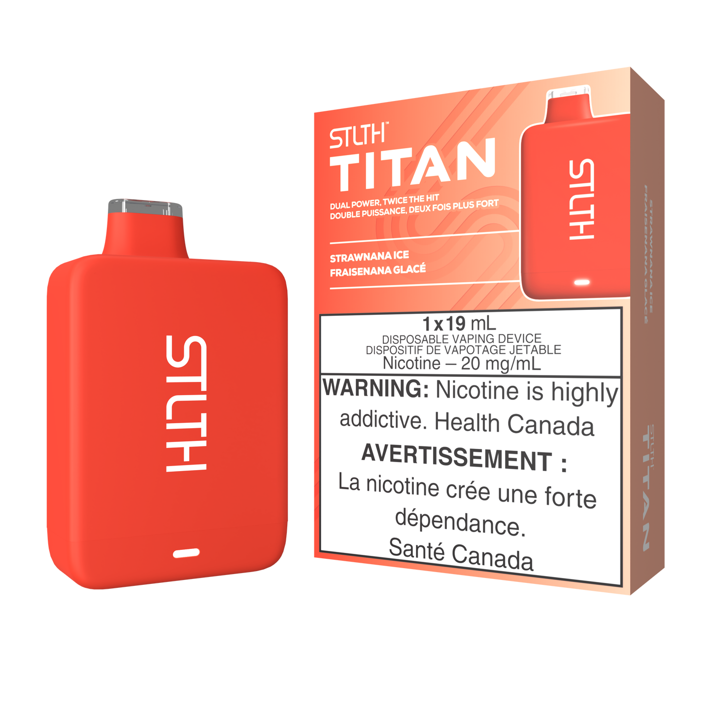 STLTH TITAN DISPOSABLE - STRAWNANA ICE (5PCS/CTN) 19ml 20MG