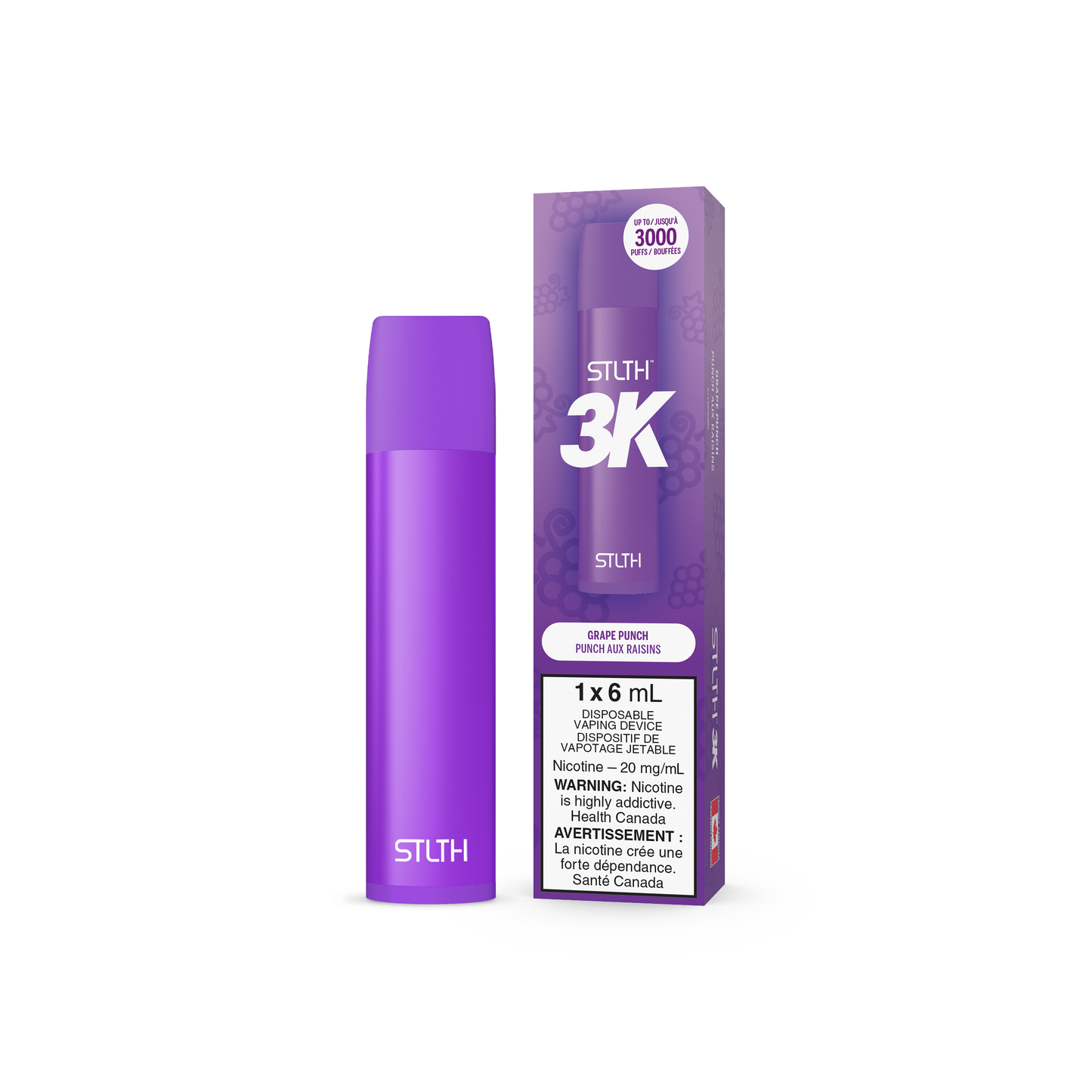 STLTH 3K DISPOSABLE- GRAPE PUNCH (6PC/CTN) 6ML 20MG