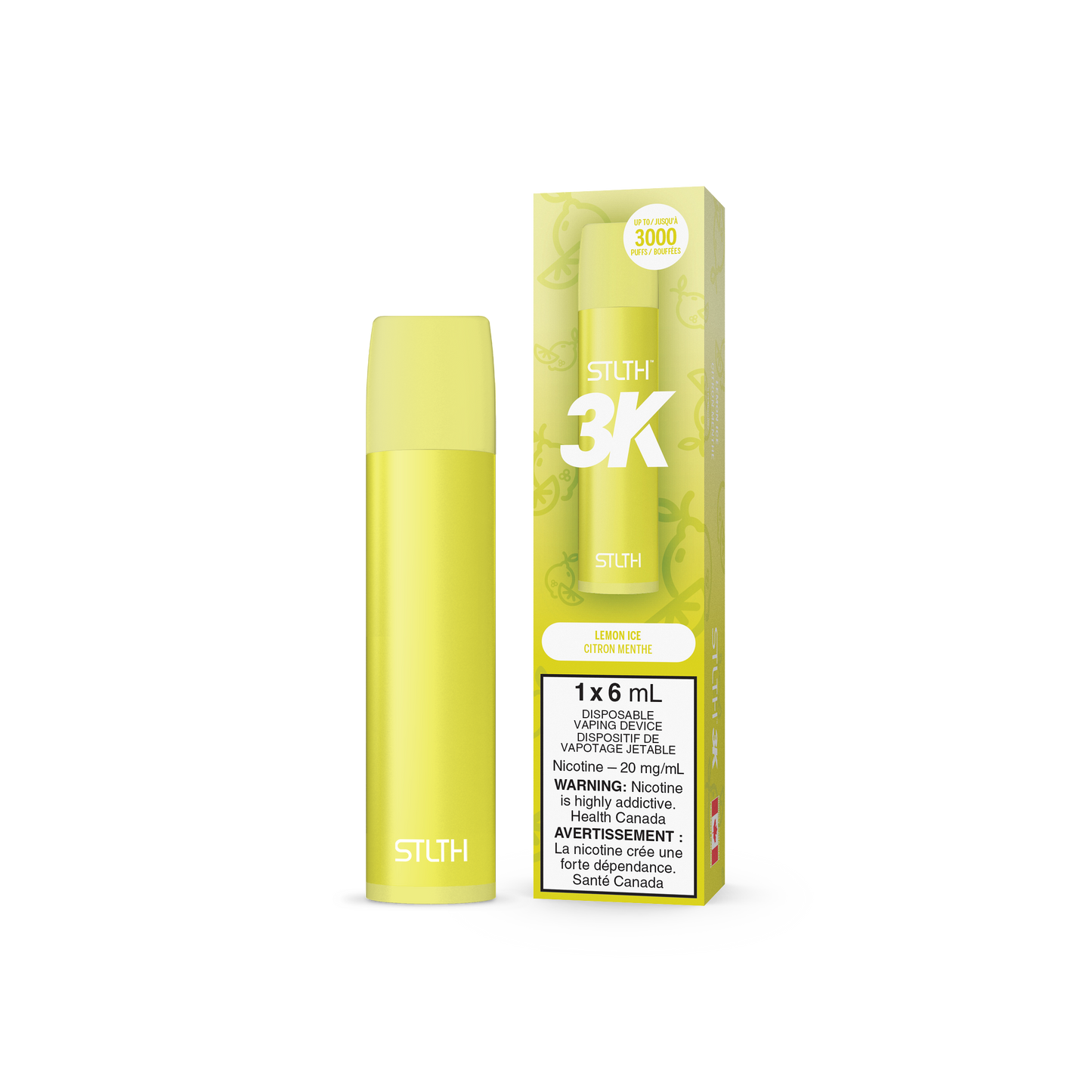 STLTH 3K DISPOSABLE- LEMON ICE (6PC/CTN) 6ML 20MG