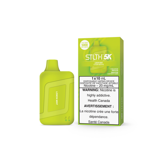 STLTH BOX 5K DISPOSABLE - LEMON MINT (5PC/CTN) 10ML 20MG