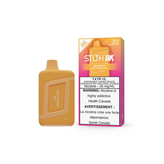 STLTH BOX 8K DISPOSABLE - JUICY PEACH ICE (5PC/CTN) 14ML 20MG