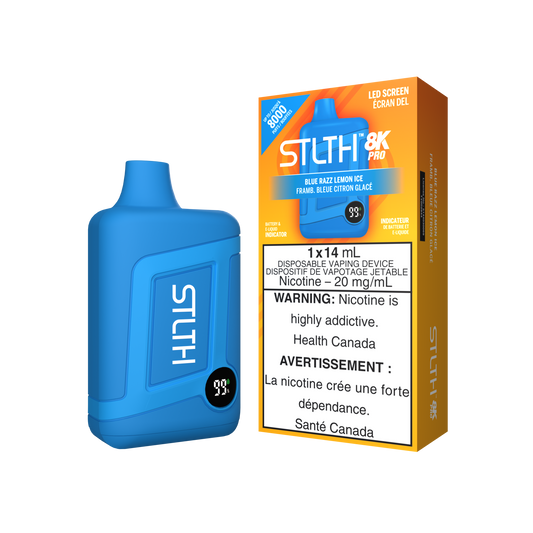 STLTH 8K PRO DISPOSABLE Blue Razz Lemon Ice