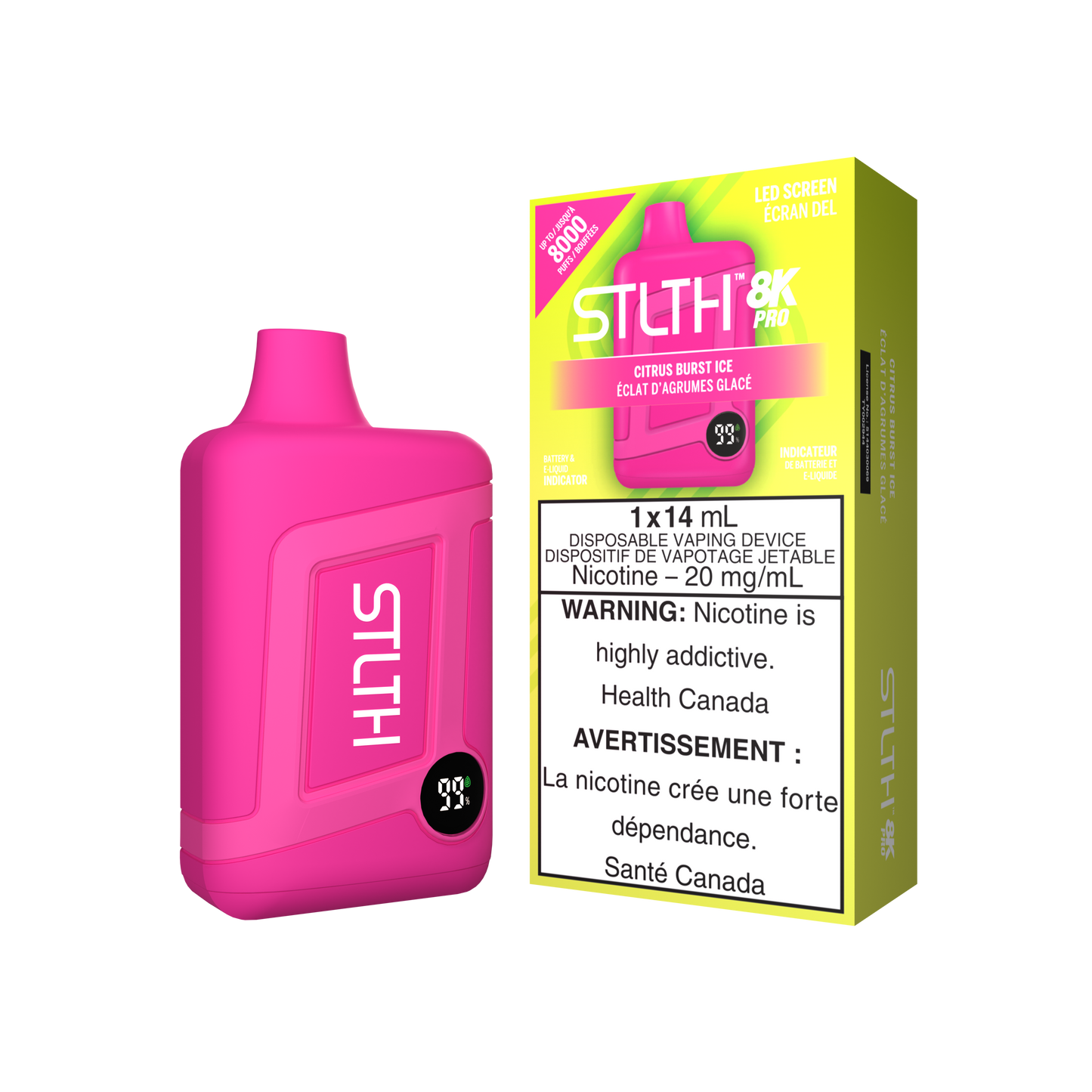 STLTH 8K PRO DISPOSABLE Citrus Burst Ice