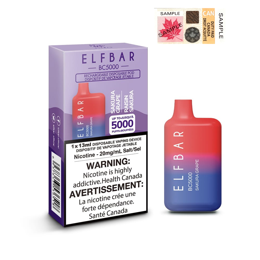 ELF Bar BC5000 Disposable Vape - 10ct Sakura Grape