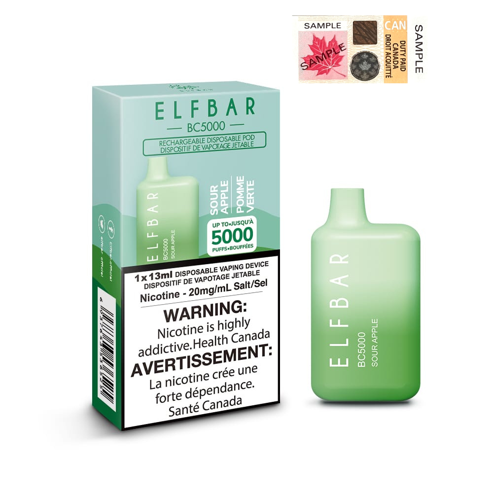 ELF Bar BC5000 Disposable Vape - 10ct Sour Apple