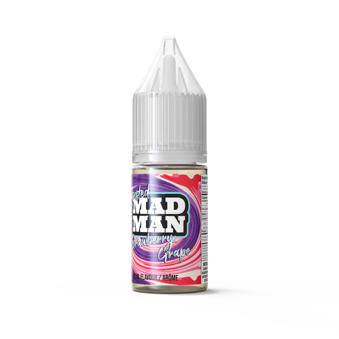 10ml AROMA MADMAN ICE SALTY Twisted Strawberry Grape QBC