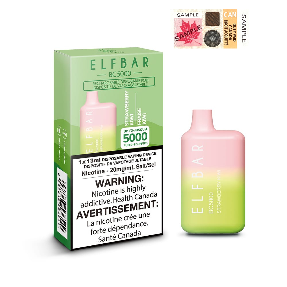 ELF Bar BC5000 10ml Disposable Vape - 10ct Strawberry Kiwi