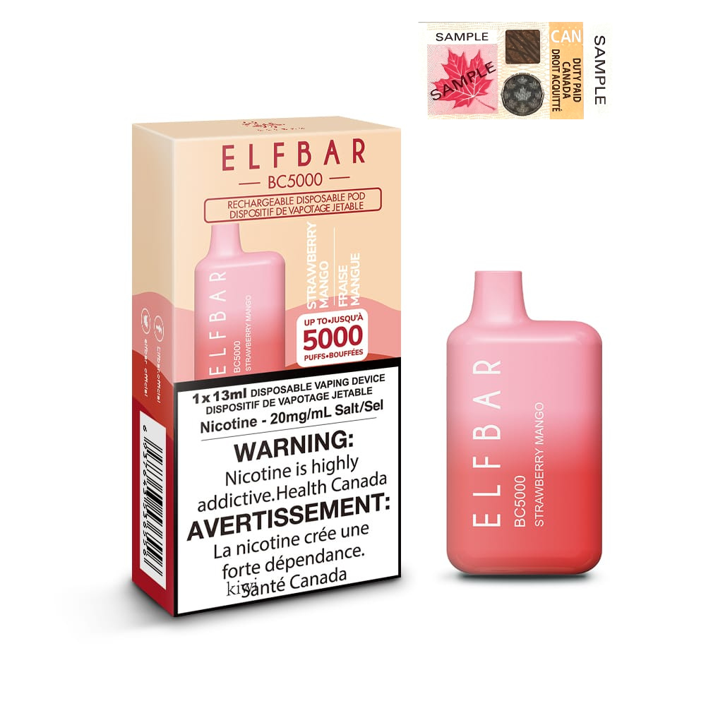 ELF Bar BC5000 Disposable Vape - 10ct Strawberry Mango