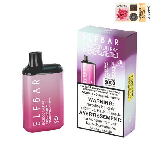 ELF Bar BC5000 Ultra Disposable Vape - 10ct Strawberry Watermelon Bbg