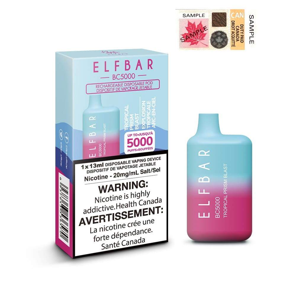 ELF Bar BC5000 Disposable Vape - 10ct Tropical Prism Blast