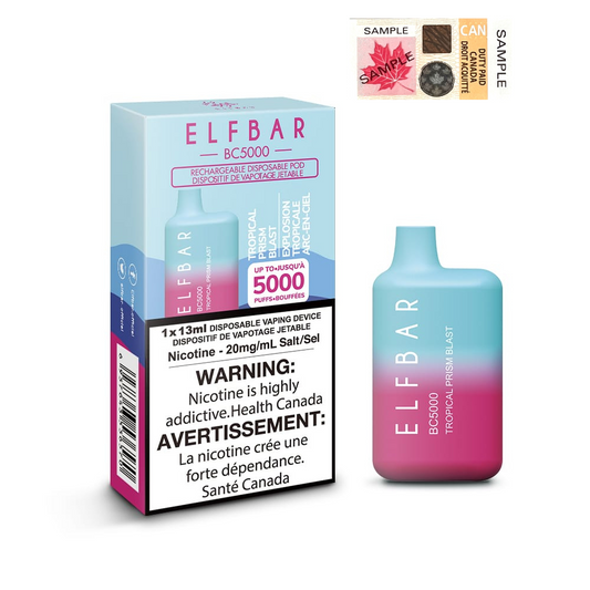 ELF Bar BC5000 Disposable Vape - 10ct Tropical Prism Blast